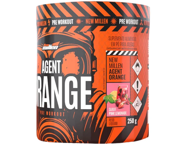 PRE TREINO AGENT ORANGE C/ CAFEINA 250G - NEW MILLEN