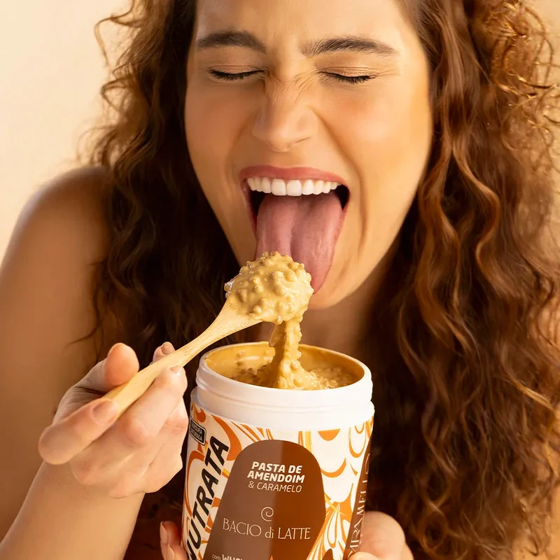 PASTA AMENDO WHEY BACIO DI LATTE CARAMELO SALGADO 600G - NUTRATA