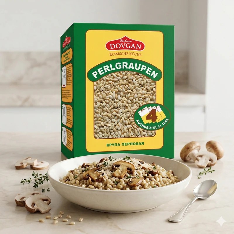 Dovgan Perlgraupen in Kochbeutel - portioniert - 4x100g pro Packung