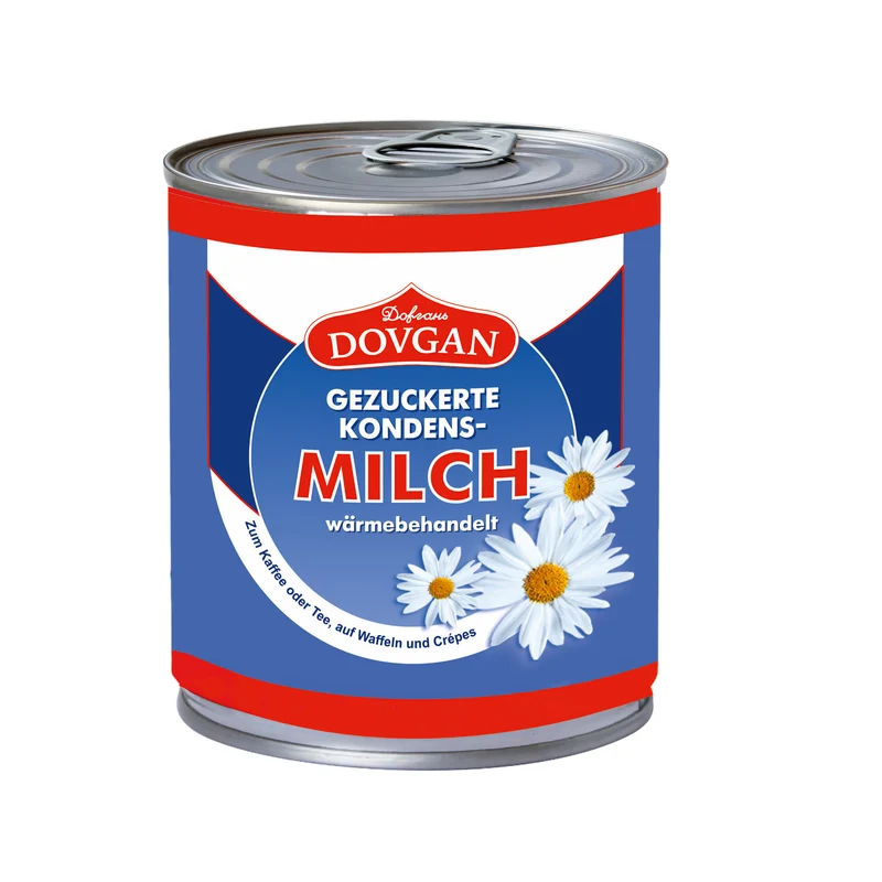 DOVGAN gezuckerte Kondensmilch, 8,5% Fett (6x370g)