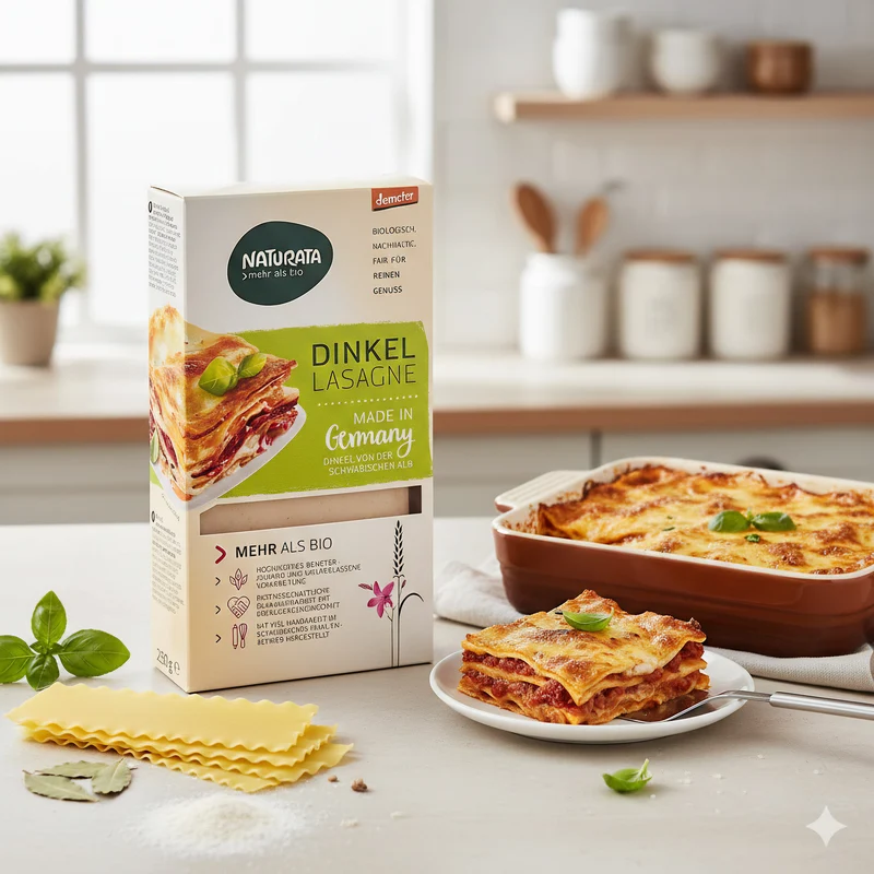 Naturata Bio Dinkel Lasagne Platten HELL - 250g