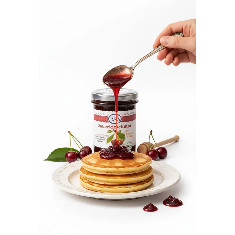 Tarpa Bio Sauerkirschmus mit Akazienhonig 220g