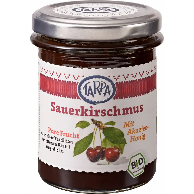 Tarpa Bio Sauerkirschmus mit Akazienhonig 220g