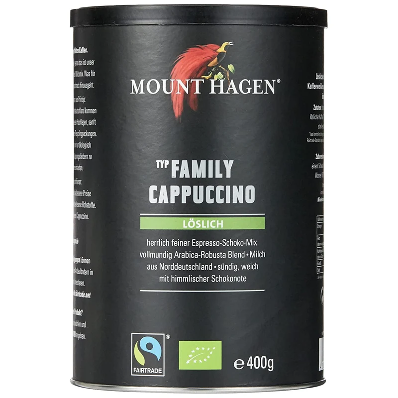 Mount Hagen Bio Cappuccino - 400g Dose