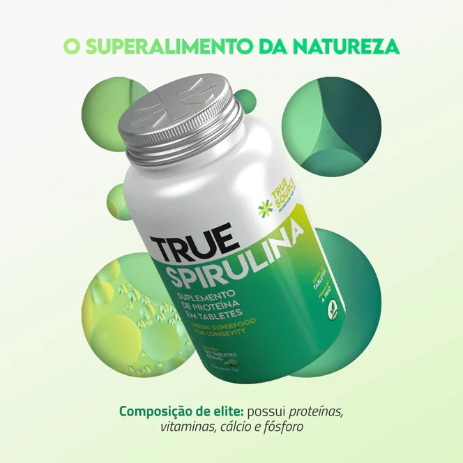 SPIRULINA 120 TABLETES - TRUE SOURCE