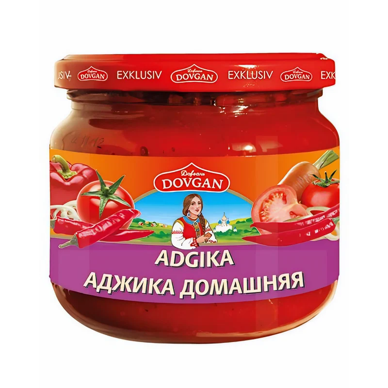 DOVGAN "Adgika" Tomaten-Paprika-Sauce scharf 12x380 ml