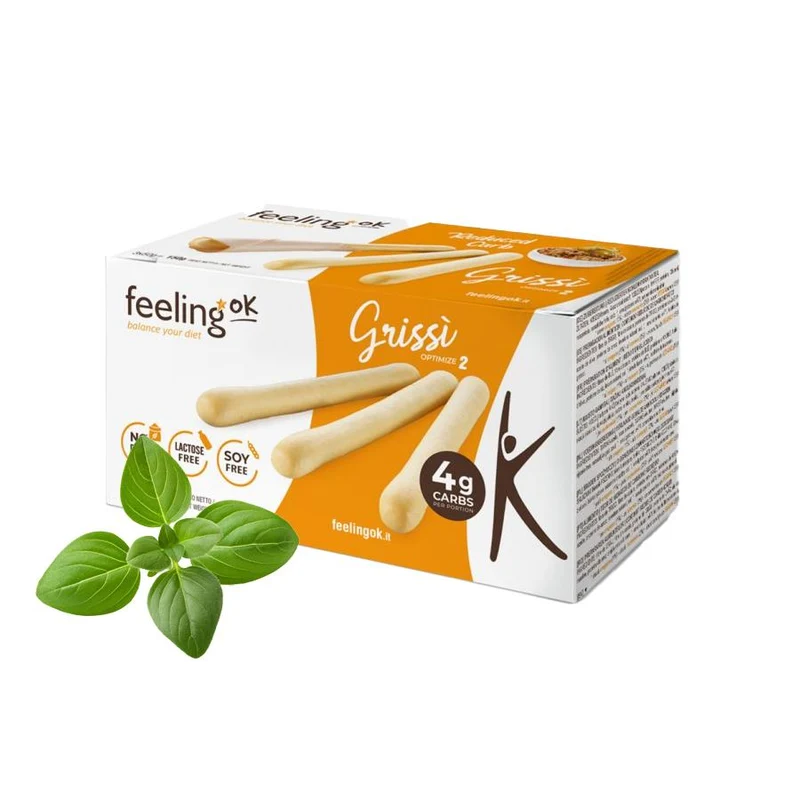 Protein Grissino Brotstangen Optimize 2 (21% Protein) 3 x 50g von Feeling OK