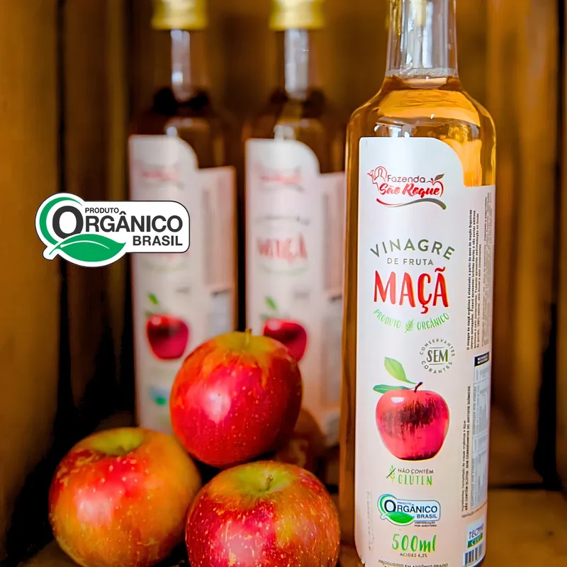 VINAGRE DE FRUTA MAÇA ORGANICO 500ML - SÃO ROQUE