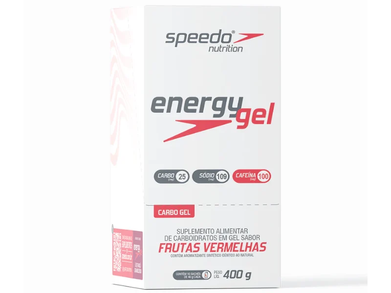 ENERGY GEL SPEEDO PWRD BY Z2 FRUTAS VERMELHAS CAIXA C/ 10 SACHES 40G