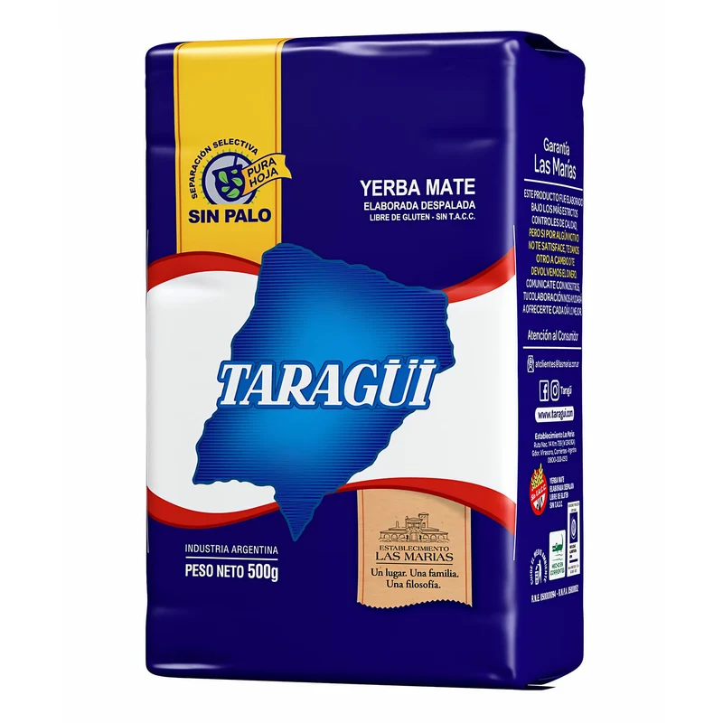 Taragui sin Palo (ohne Stängel) - Mate Tee aus Argentinien 500g