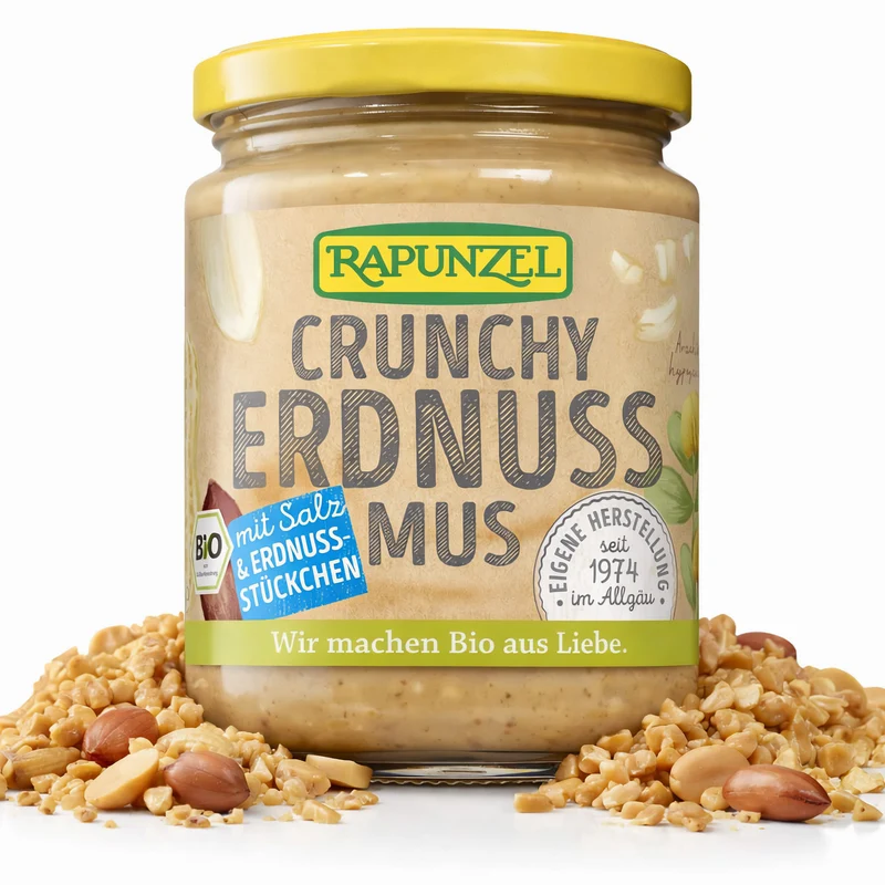 Rapunzel Bio Erdnussmus Crunchy mit Salz 500g