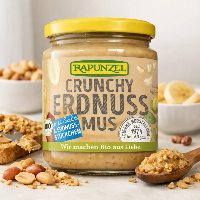 Rapunzel Bio Erdnussmus Crunchy mit Salz 250g