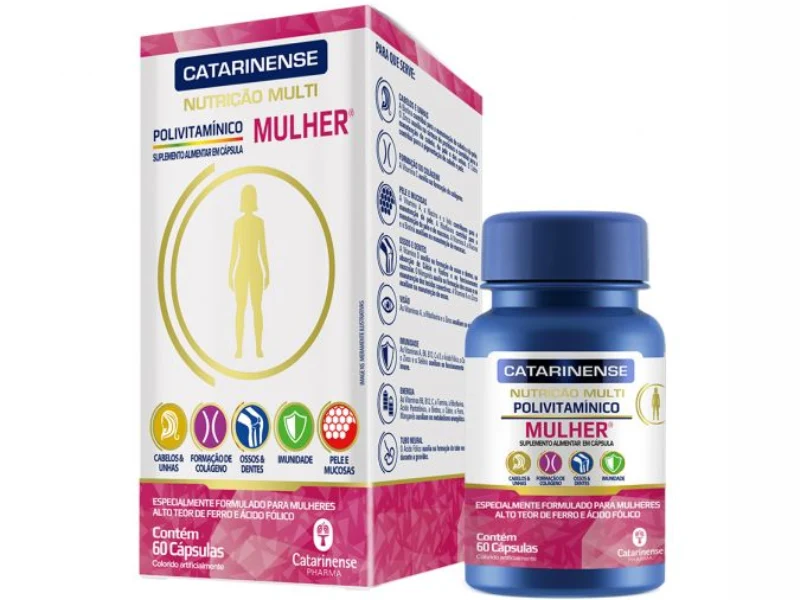 MULTI POLIVITAMINICO MULHER 60CAPS - CATARINENSE NUTRICAO