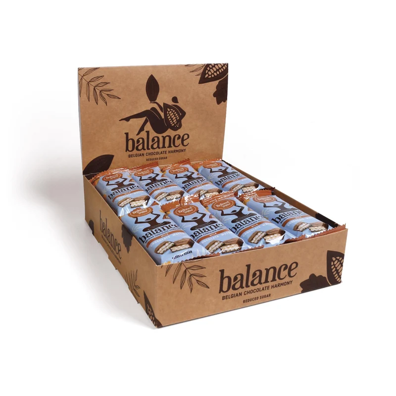 Milk Chocolate Wafer ohne Zuckerzusatz 24 x 30g von Balance