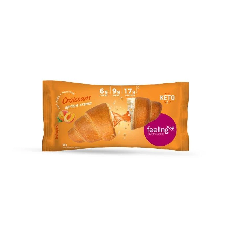 Croissant + Protein mit Füllung (26% Protein) 65g von Feeling OK
