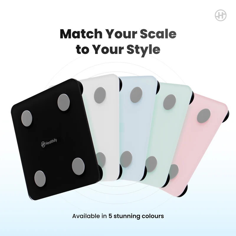 Healthify Smart Scale | Track 21+ Body Metrics | Advanced G-Sensors | Instant Bluetooth Sync | Data Driven Smart Weight Loss
