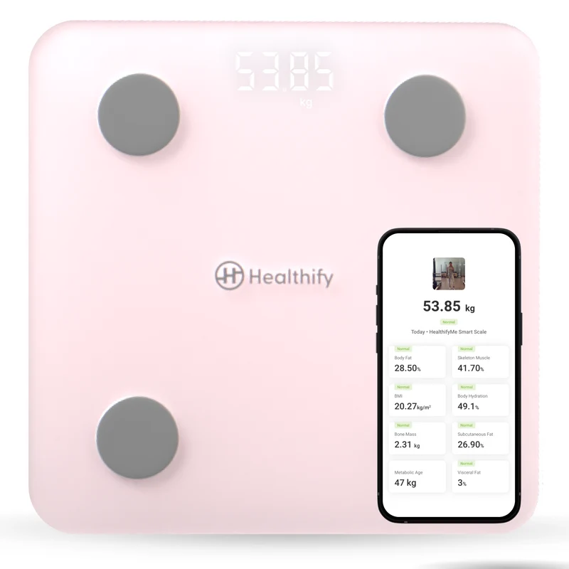 Healthify Smart Scale | Track 21+ Body Metrics | Advanced G-Sensors | Instant Bluetooth Sync | Data Driven Smart Weight Loss