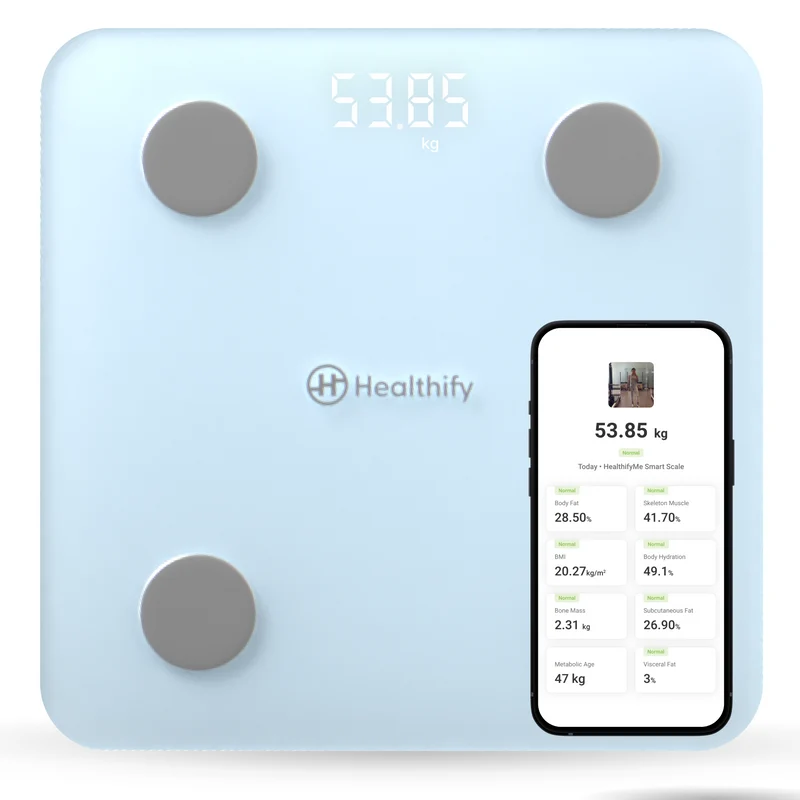 Healthify Smart Scale | Track 21+ Body Metrics | Advanced G-Sensors | Instant Bluetooth Sync | Data Driven Smart Weight Loss