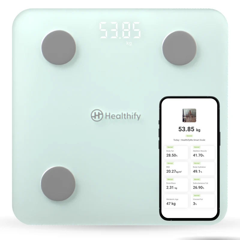 Healthify Smart Scale | Track 21+ Body Metrics | Advanced G-Sensors | Instant Bluetooth Sync | Data Driven Smart Weight Loss