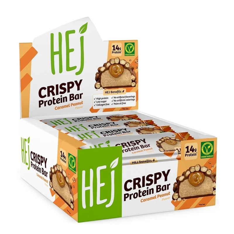 Crispy Protein Bar 12 x 45g Riegel von Hej