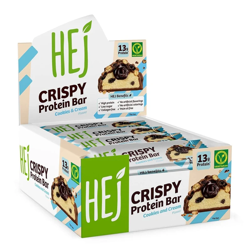 Crispy Protein Bar 12 x 45g Riegel von Hej