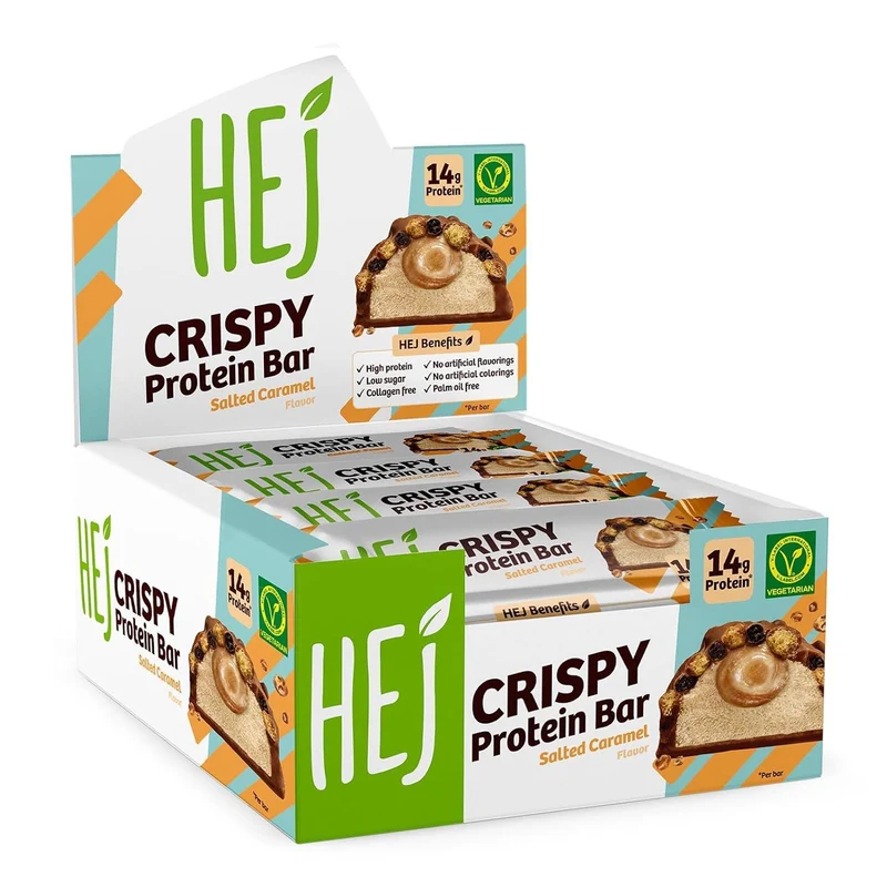 Crispy Protein Bar 12 x 45g Riegel von Hej