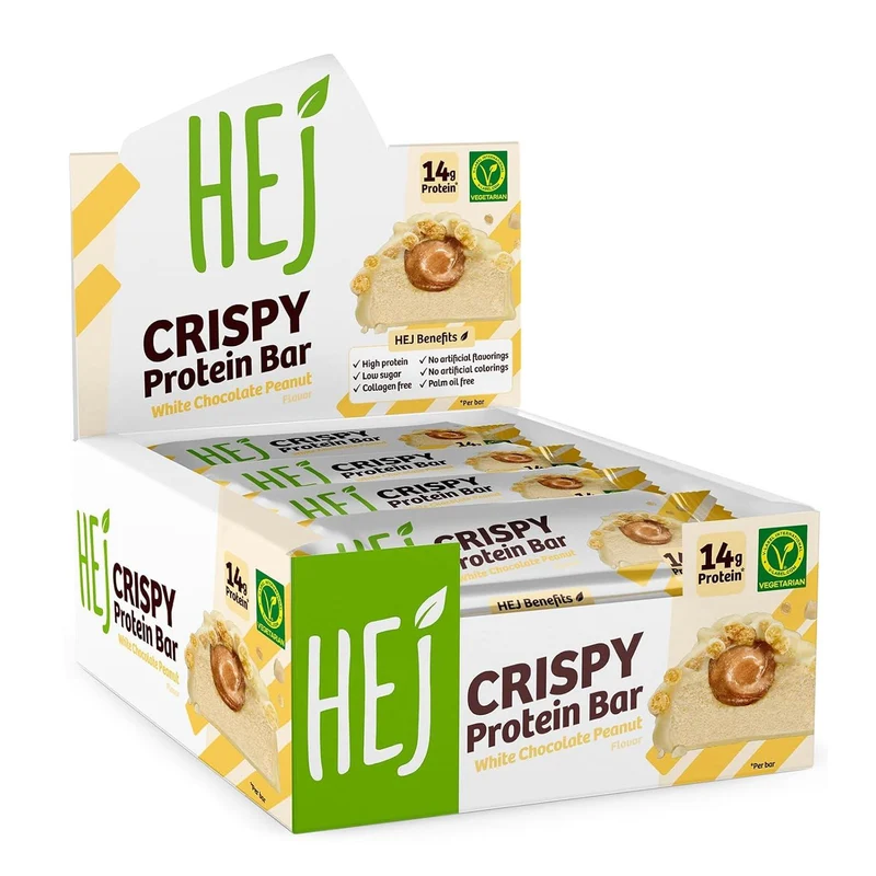 Crispy Protein Bar 12 x 45g Riegel von Hej