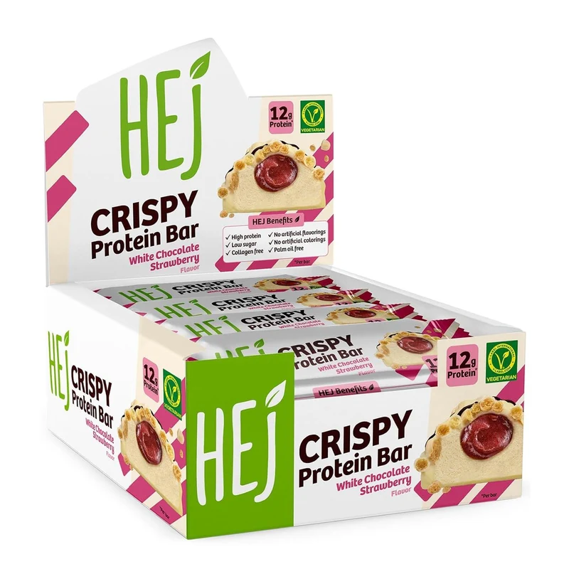 Crispy Protein Bar 12 x 45g Riegel von Hej