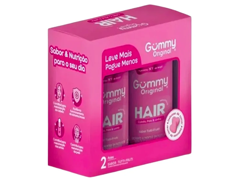 GUMMY HAIR PROMOPACK TUTTI FRUTTI 60UN + TUTTI FRUTTI 60UN