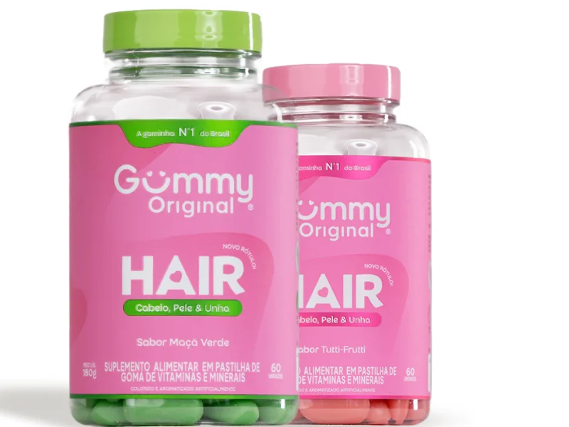 GUMMY HAIR PROMOPACK TUTTI FRUTTI 60UN + MAÇA VERDE 60UN