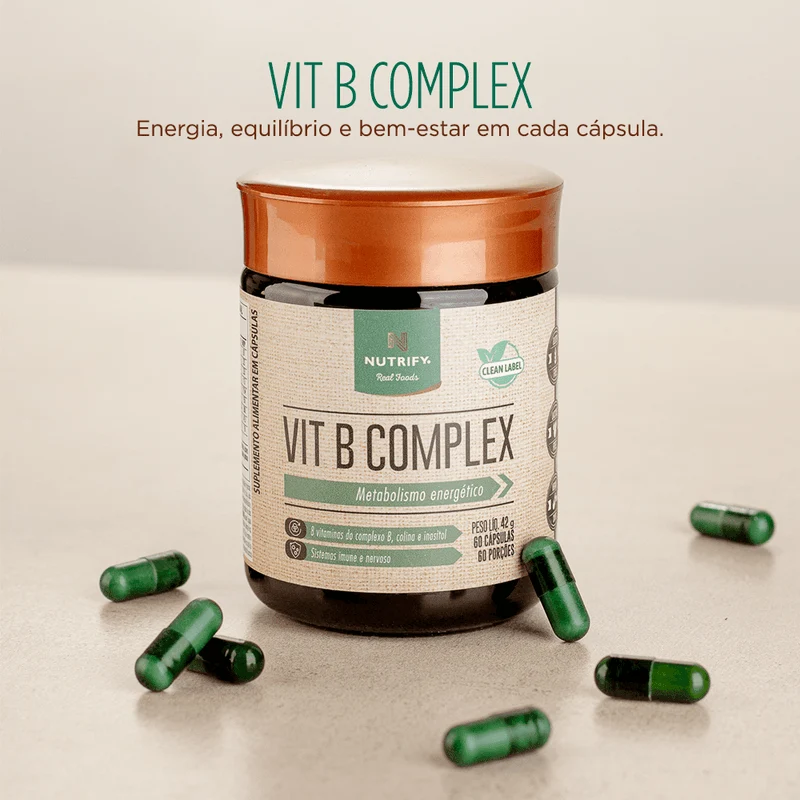VITAMINA B COMPLEX 60CAPS - NUTRIFY