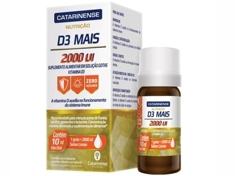 D3 MAIS 2000UI 10ML - CATARINENSE NUTRICAO