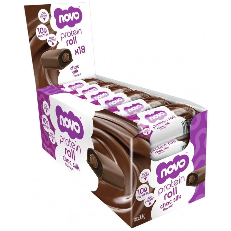 Protein Roll Bar 18 x 33g Riegel von Novo