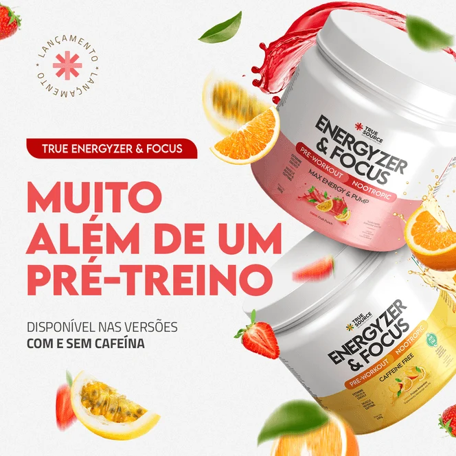 PRE TREINO ENERGYZER E FOCUS 450G - TRUE SOURCE