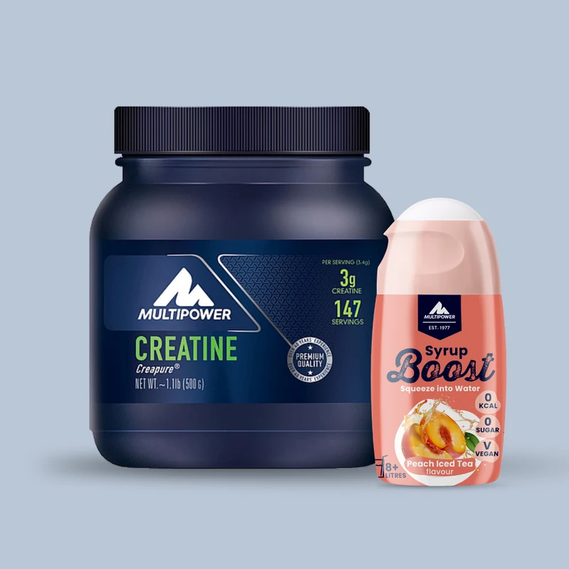 Kreatin und Boost Flavoured - Eistee Pfirsich