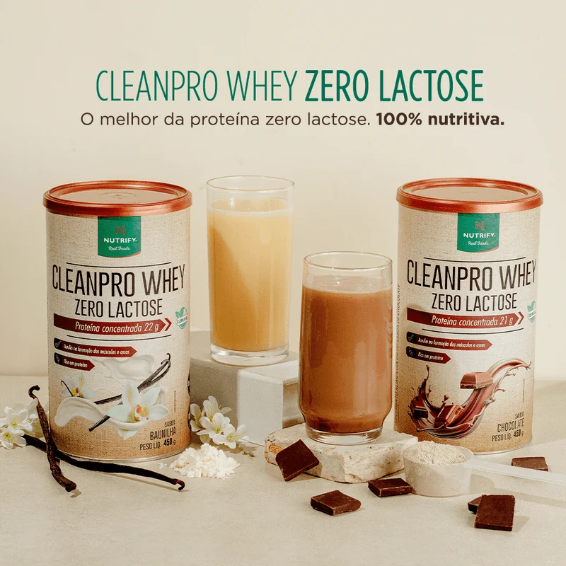 CLEANPRO WHEY ZERO LACTOSE 450G - NUTRIFY