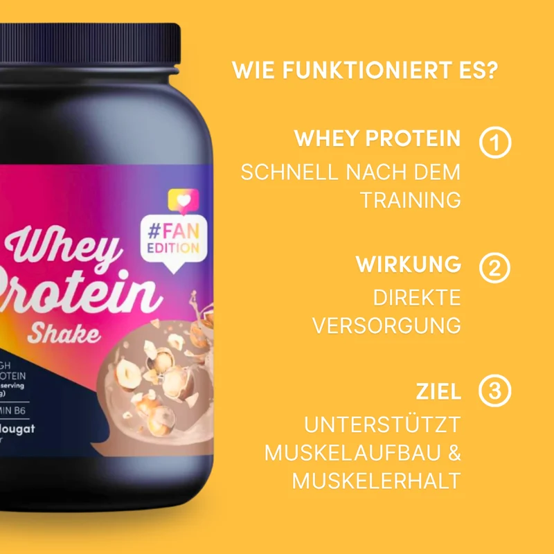 Hazelnut Nougat Whey Protein inkl. Shaker