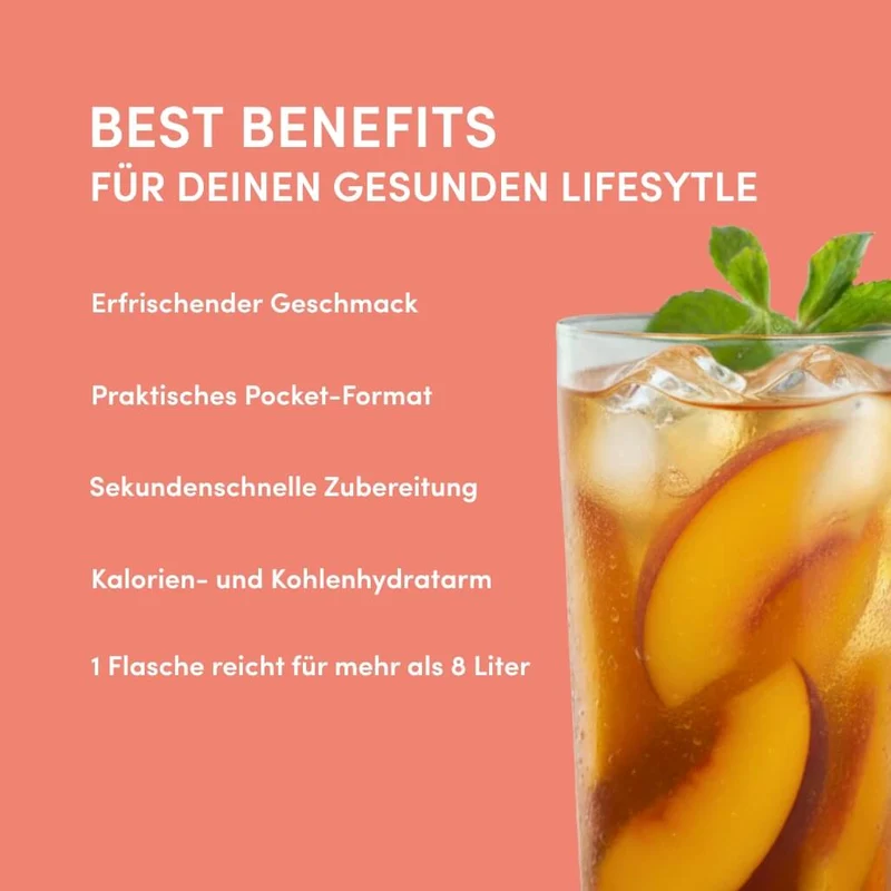 Eistee Pfirsich Getränkesirup ohne Zucker | Syrup Boost Probierpaket (4x65ml)