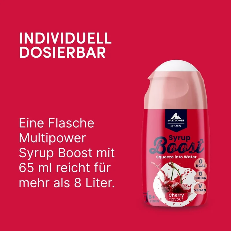 Kirsche Getränkesirup ohne Zucker | Syrup Boost Probierpaket (4x65ml)