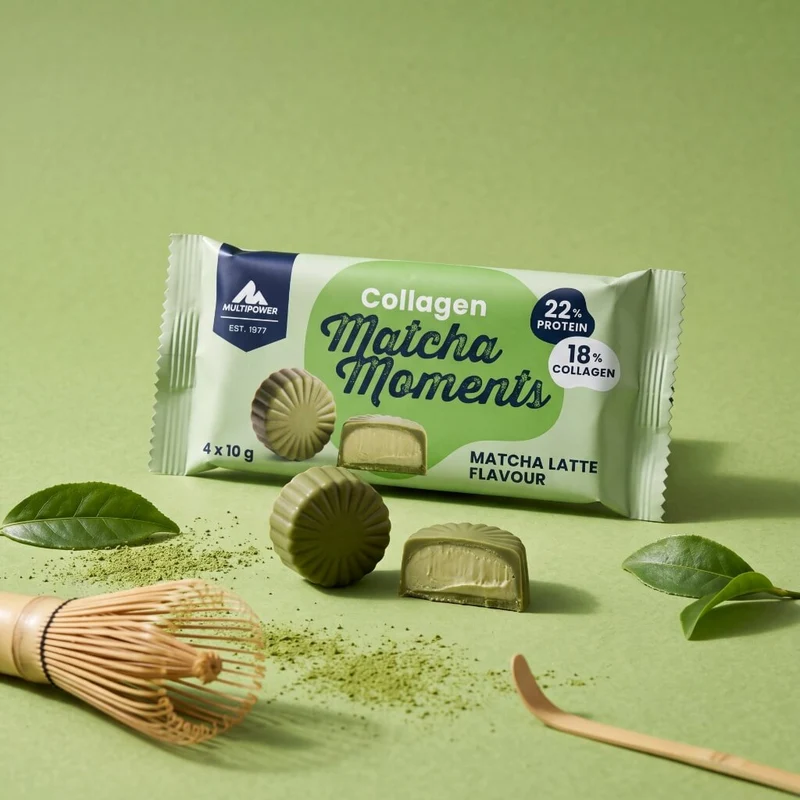 Collagen Matcha Moments, Matcha Latte | 4x10g Kollagen Pralinen