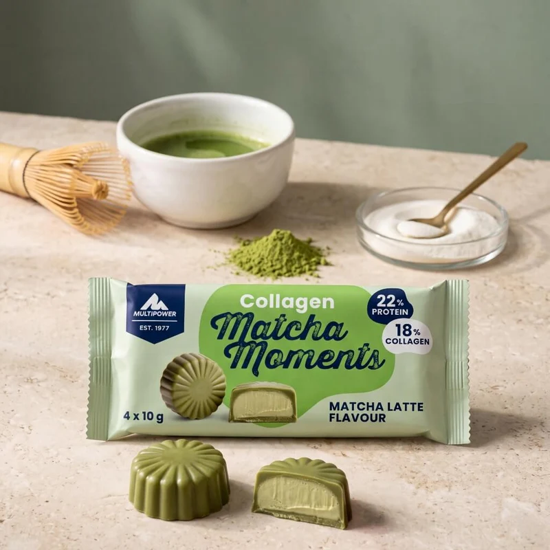 Collagen Matcha Moments, Matcha Latte | 4x10g Kollagen Pralinen