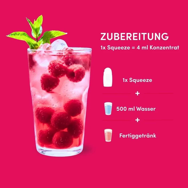 Himbeer Getränkesirup ohne Zucker | Syrup Boost Probierpaket (4x65ml)