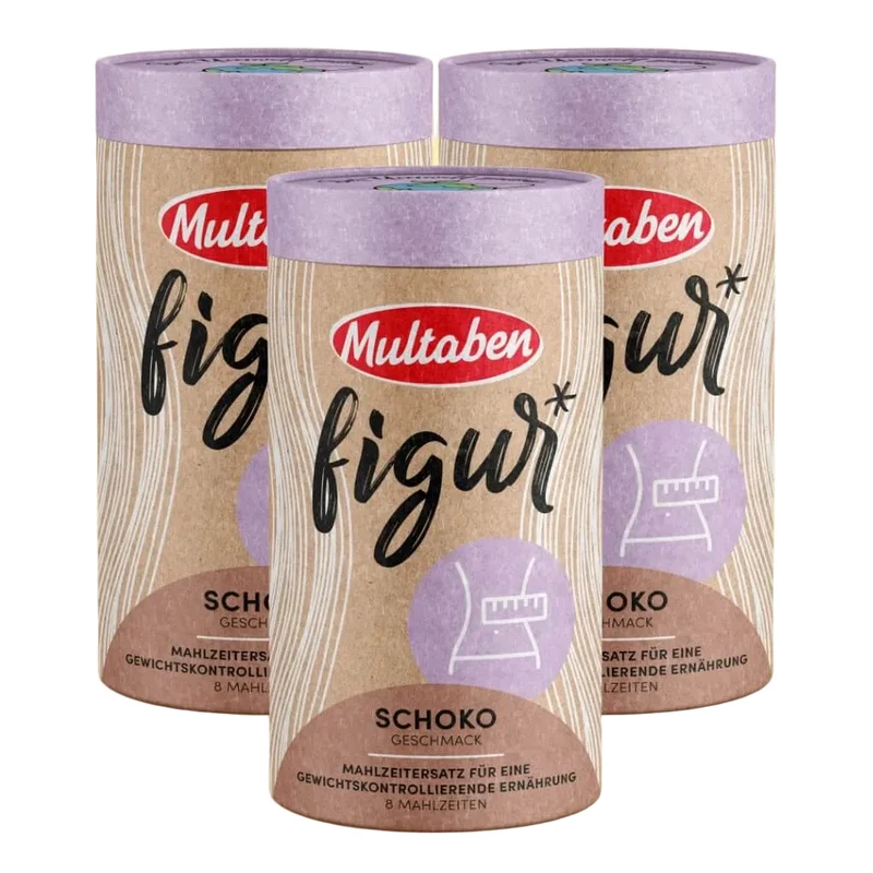 Multaben Figur Protein Shake Mahlzeitenersatz Schoko | 440g (Artikel mit verkürzter Haltbarkeit)