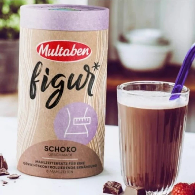 Multaben Figur Protein Shake Mahlzeitenersatz Schoko | 440g (Artikel mit verkürzter Haltbarkeit)