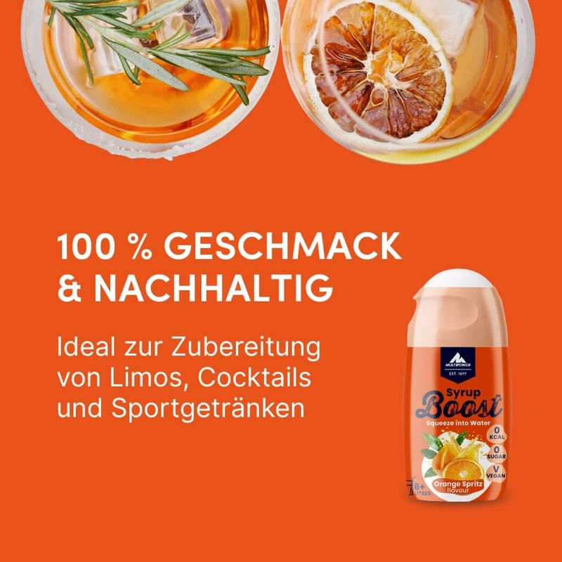 Syrup Boost Orange Spritz 10er Set | Getränkesirup ohne Zucker