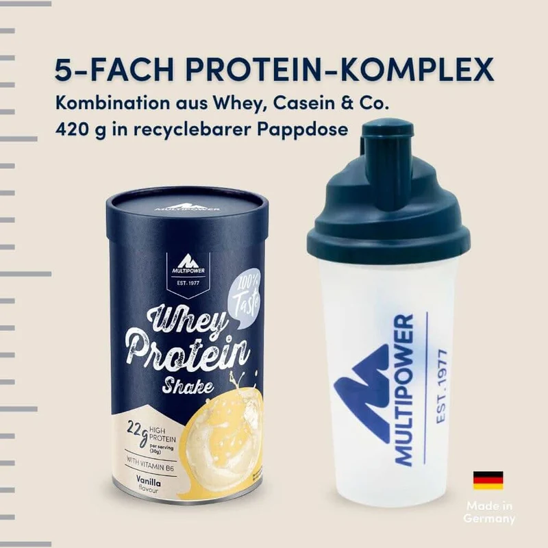 420g Whey Protein Pulver Vanille | 22g Protein pro Portion
