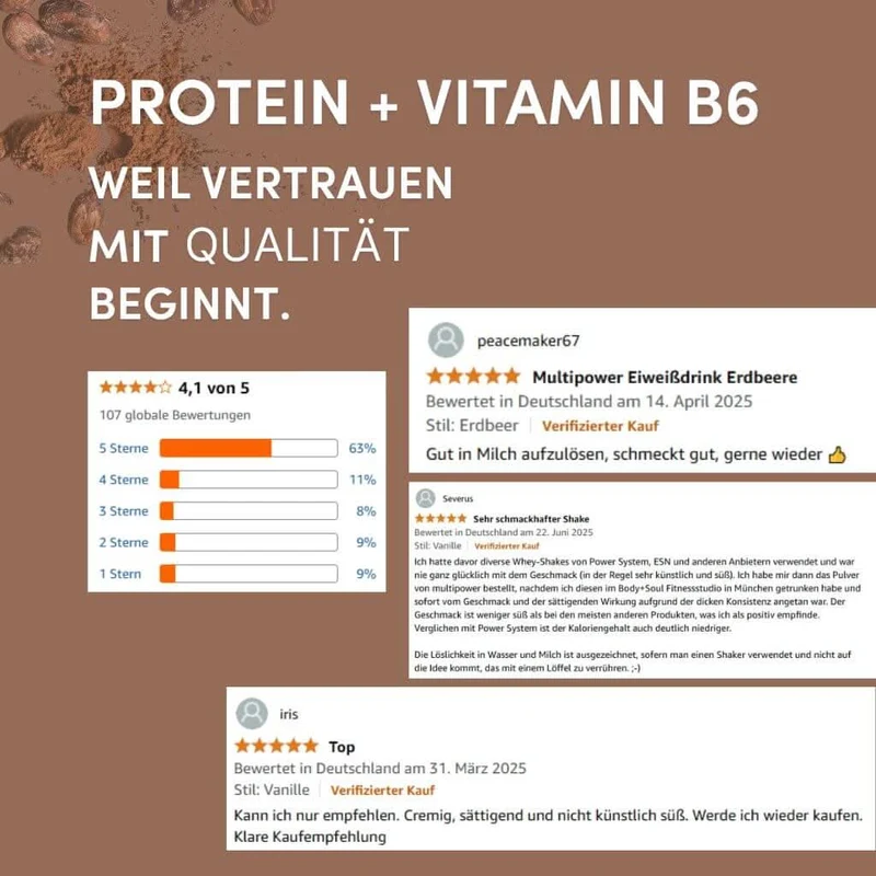 14 Portionen (á 30g) Whey Schoko Proteinpulver (Artikel mit verkürzter Haltbarkeit)