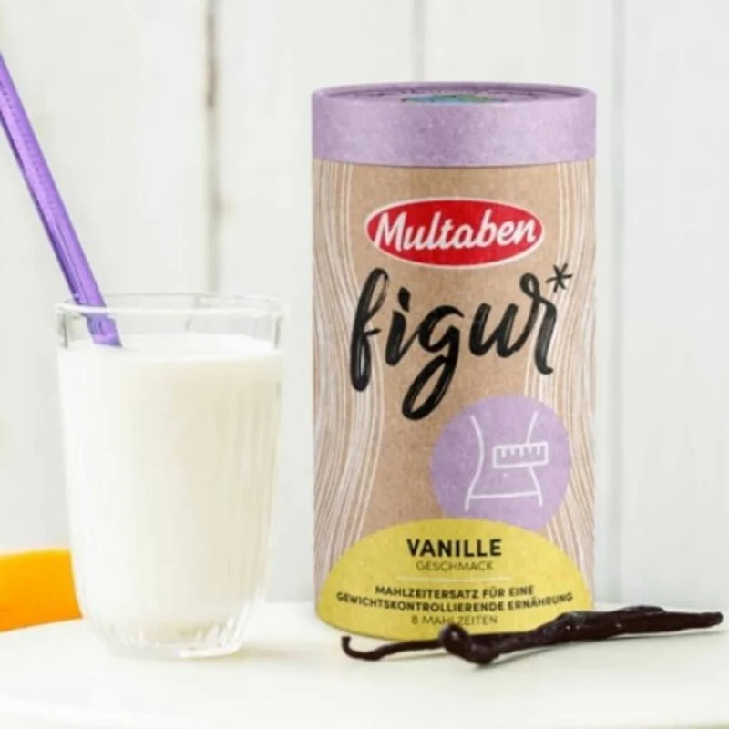 Multaben Figur Vanille Proteinpulver als Mahlzeitenersatz | 440g (Artikel mit verkürzter Haltbarkeit)