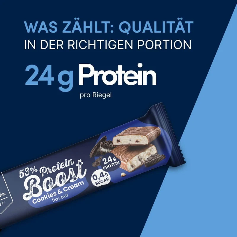 Karton Boost Proteinriegel Cookies & Cream (20x45g) - High Protein