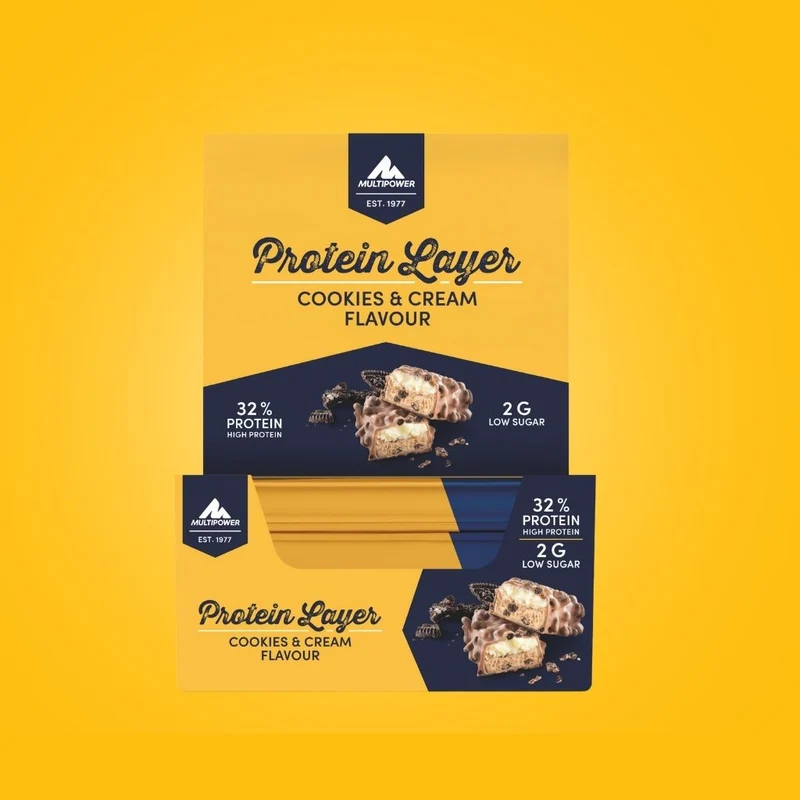 Karton Layer Proteinriegel Cookies & Cream (18x50g)